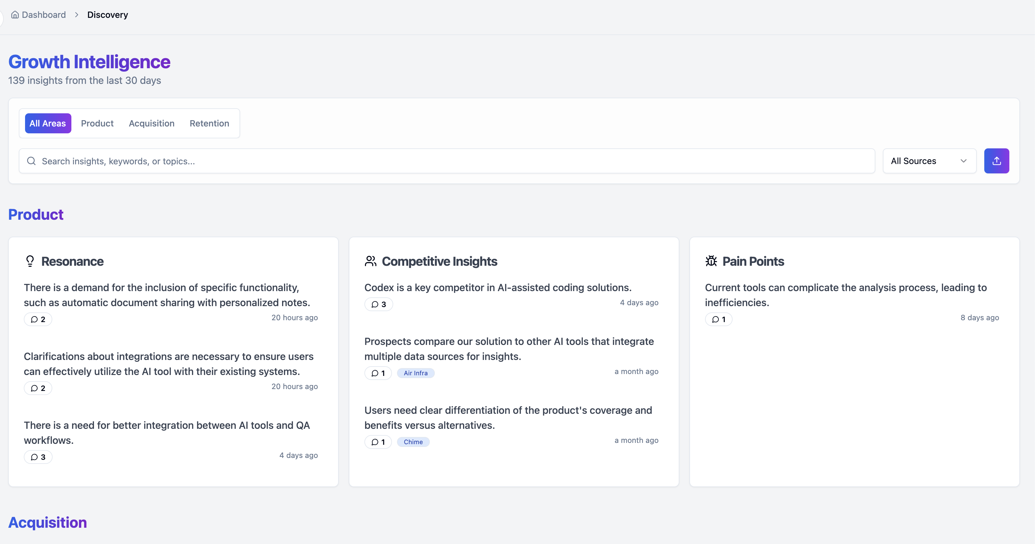 Growth Intelligence Dashboard